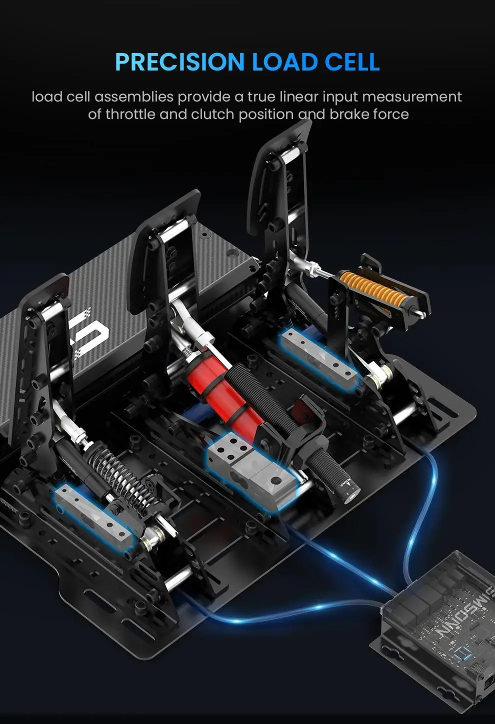 Simplayer SIMSONN Pro X Ultra Hydraulic Pedals (Accelerator+Brake) High Precision High Quality Racing Game Simulator Pedals