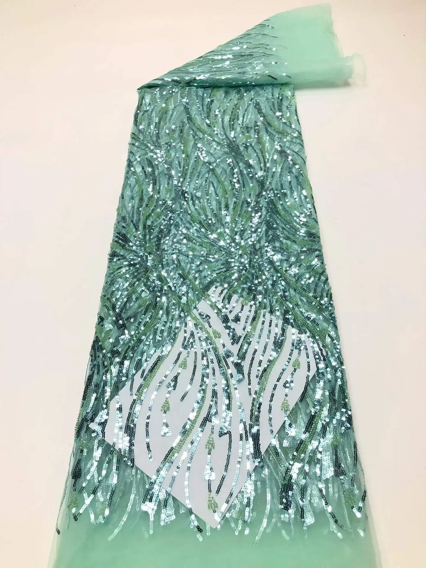 

Кружево SJ, 2,5 ярда, вышитое кружево, роскошное африканское сетчатое кружево, ткань из сетчатого кружева, французское кружево 2026 года для нигерийских свадебных торжеств