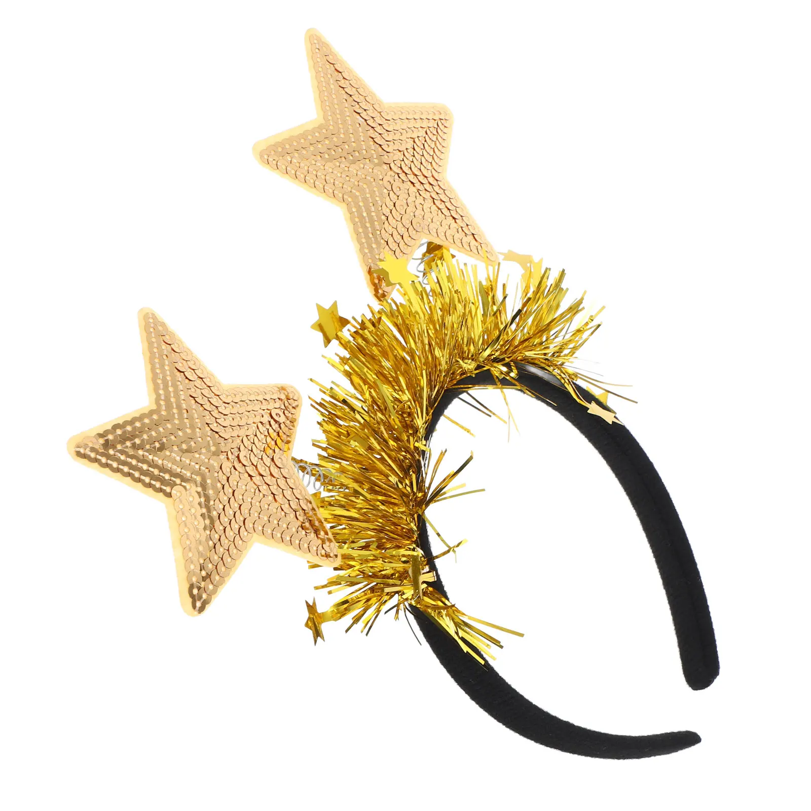 

Sequin Five-Pointed Star Hairband Shiny Glitter Headband Party Festival Decorative Hair Accessory for Women Girls Bride New