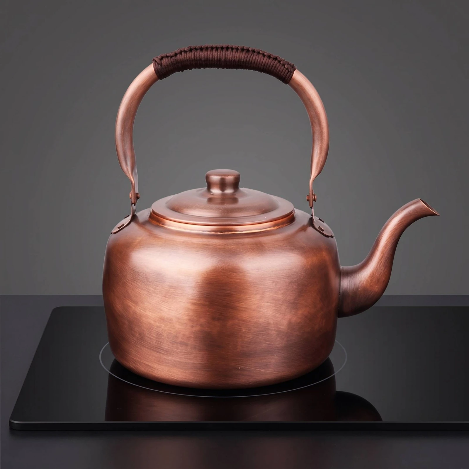 Copper Kettle Artisan Copper Teapot Cookware Classic for Tea Lovers, Kitchen