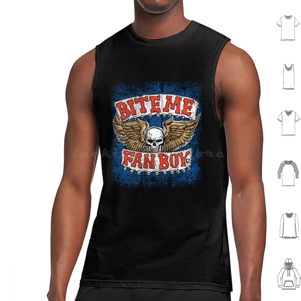 

Bite Me Fanboy! Tank Tops Print Cotton Lobo Bite Me Fanboy Comics The Main Man Comics Hero Comic Villain Bite Me Super