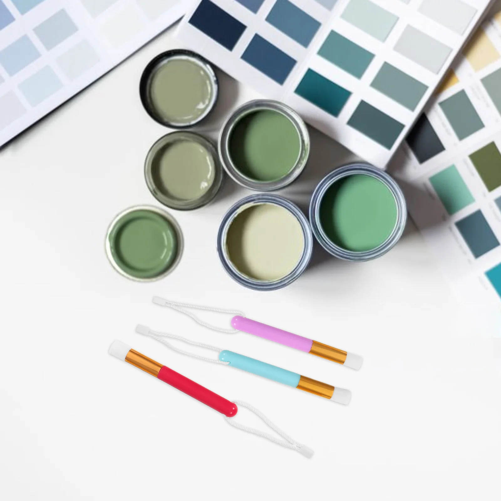 

6Pcs Mini Ink Blending Brushes Small Detailed Paint Brushes for Crafting Card Making Pigment Mixing and Blending Tools