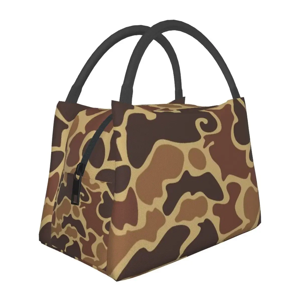 Duck Camo Lunch Bags Insulated Bento Box Waterproof Lunch Tote Resuable Picnic Bags Cooler Thermal Bag for Woman Student Office