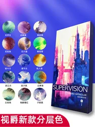 SUPER VISION nieuwe gelaagde kleur aquarelverf Tube 15 kleuren 15 ml set transparante aquarelverf voor antieke illustratie
