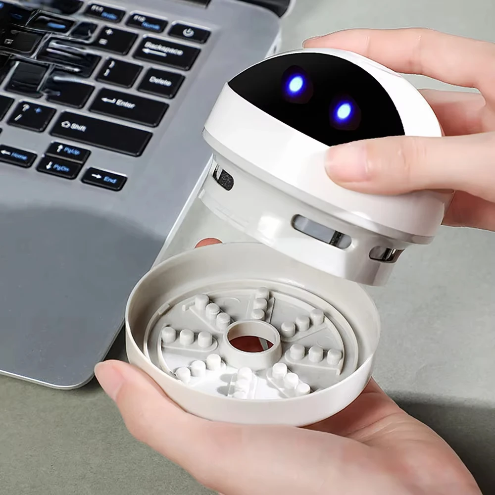 미니 데스크탑 진공 청소기 휴대용 무선 청소기 휴대용 데스크탑 스위퍼 사무실 홈 청소 도구 연필 지우개 부스러기