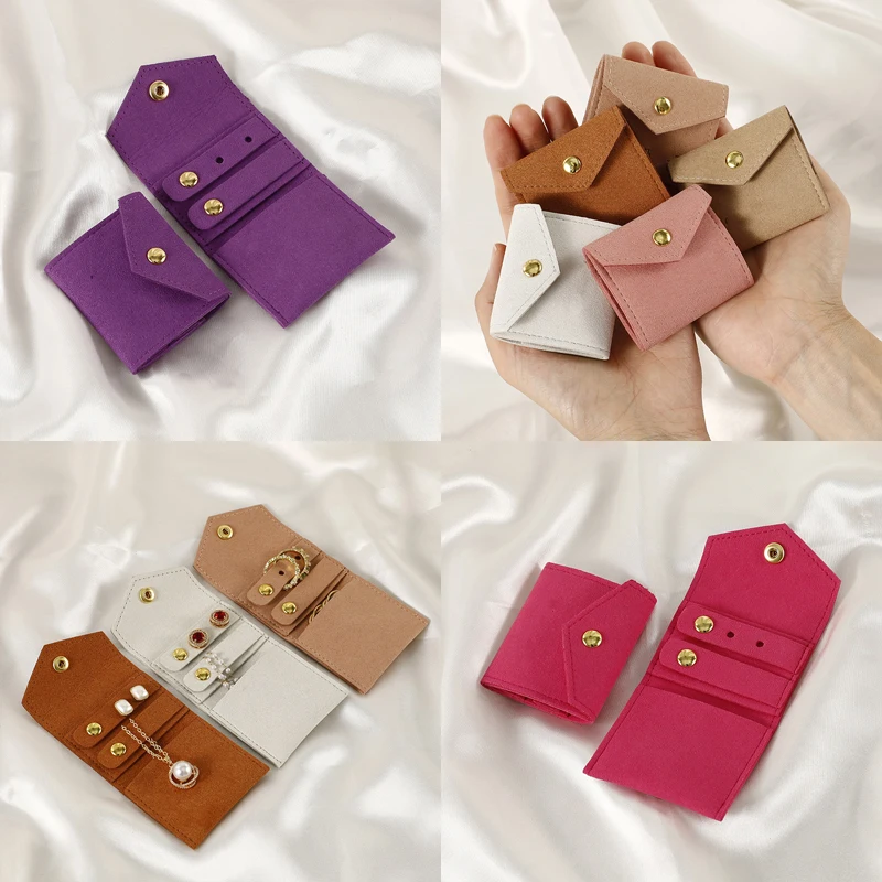 

Ring Earring Organizer Bag Mini Size Microfiber Jewelry Pouch Travel Portable Samll Bag Christmas Presents Gift Packaging Supply