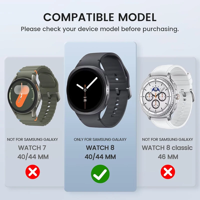 Чехол для часов Samsung Galaxy Watch 8, 40 мм, 44 мм, защитная пленка из ТПУ для экрана, универсальная рамка, бампер, защитный чехол для Galaxy Watch 8