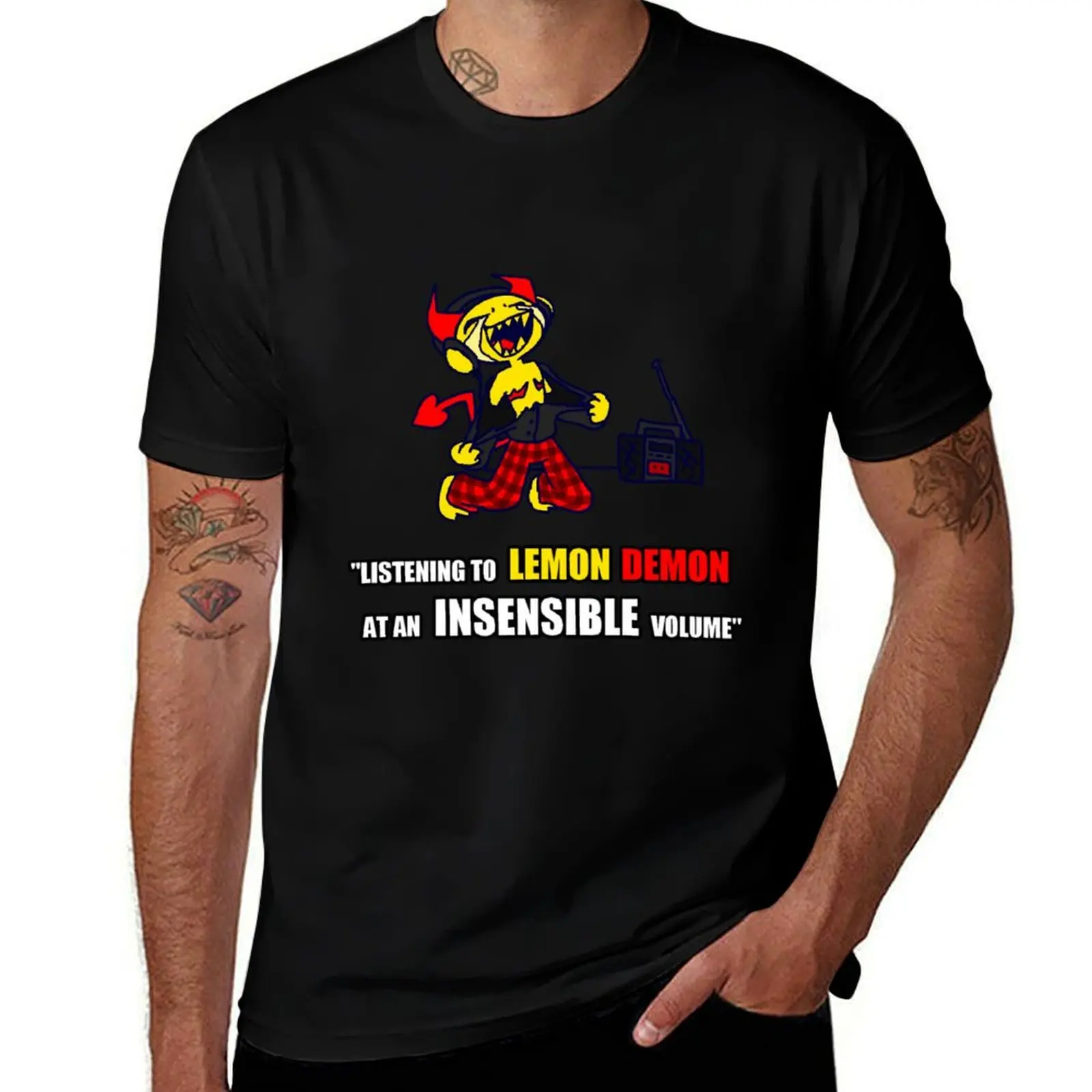Listening to Lemon Demon at an Insensible Volume T-Shirt Festival Short Sleeve T-Shirt