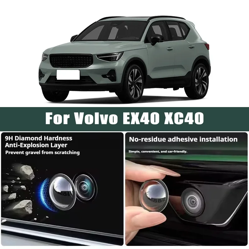 

Car Camera Lens Protector 2PCS Rear View Backup Camera Cover Camera Protection Anti Scratch Waterproof For Volvo EX40 XC40