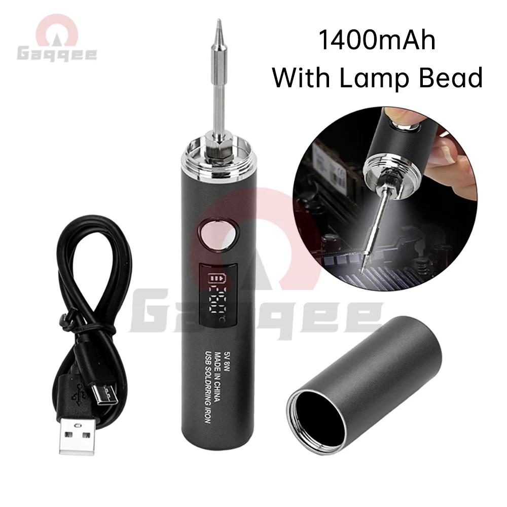 

DC 3.7V 8-10W USB Electric Soldering Iron USB TYPE-C Charging 5 Speed Temperature Adjust Soldering Iron Fast Heating DIY Tools
