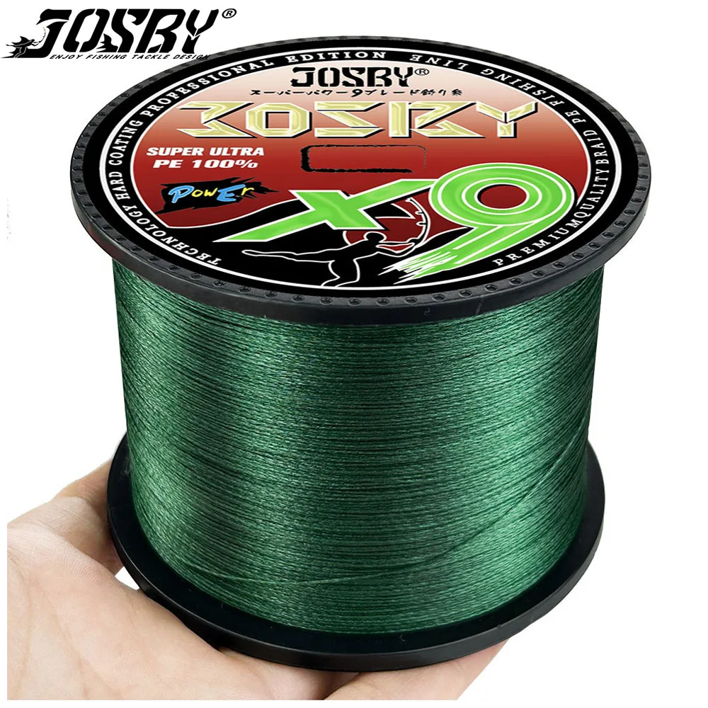 

JOSBY 9 Strands 1000M 500M 300M 100M PE Braided Fishing Line Peche Saltwater Carp Fishing Weave Multifilament 9 Threads Pesca