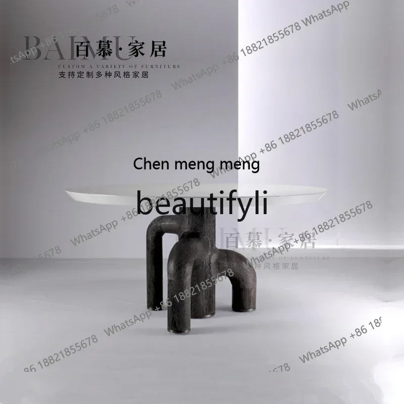 Nordic solid wood dining table round negotiation desk simple modern conference bed and breakfast tea table