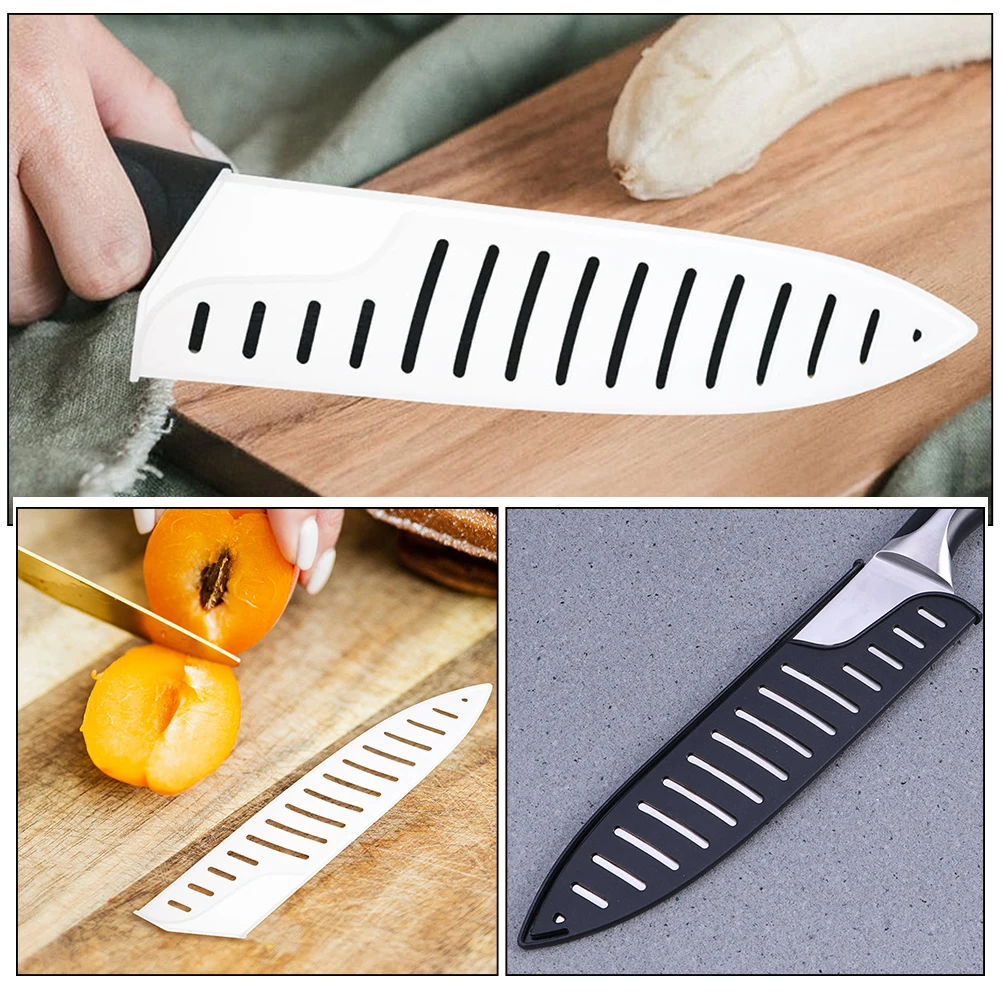 

8Pcs Cutter Edge Protectors Plastic Covers for Kitchen Accessories Reusable Sleeve Guards Cutter Kitchen Household Supply