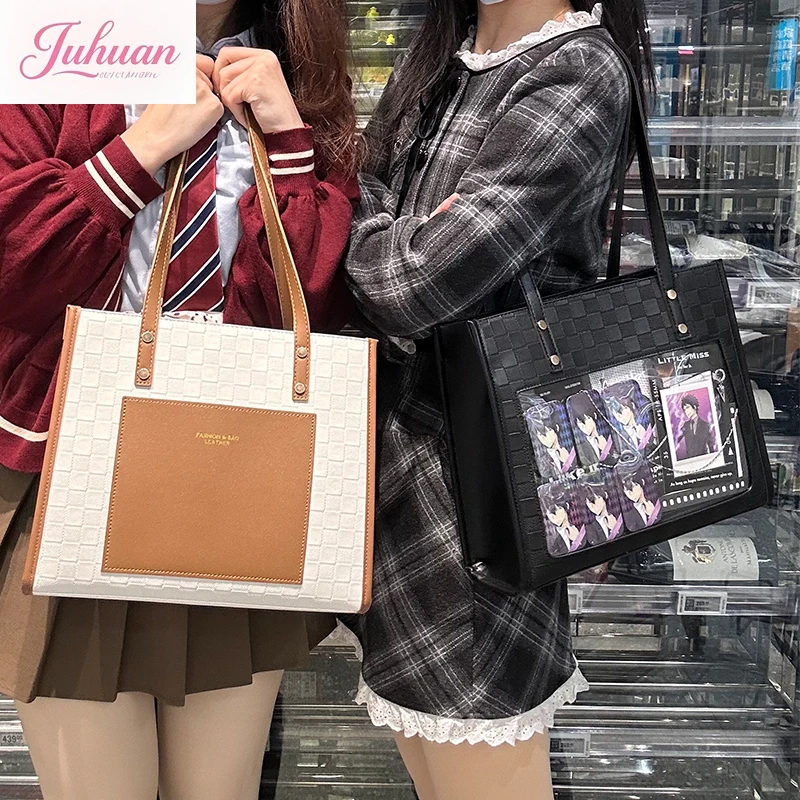 

Fashion Retro Original Versatile Large-capacity Shoulder Handbag Women's Two-dimensional Bar Badge Pain Bag Daily Bags Female