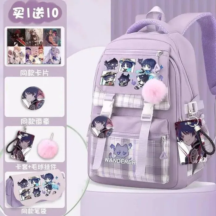 

GS косплей странник Balladeer нейлоновая ткань мультяшная сумка пенал большой емкости рюкзак для кампуса сумки подарки аниме игра