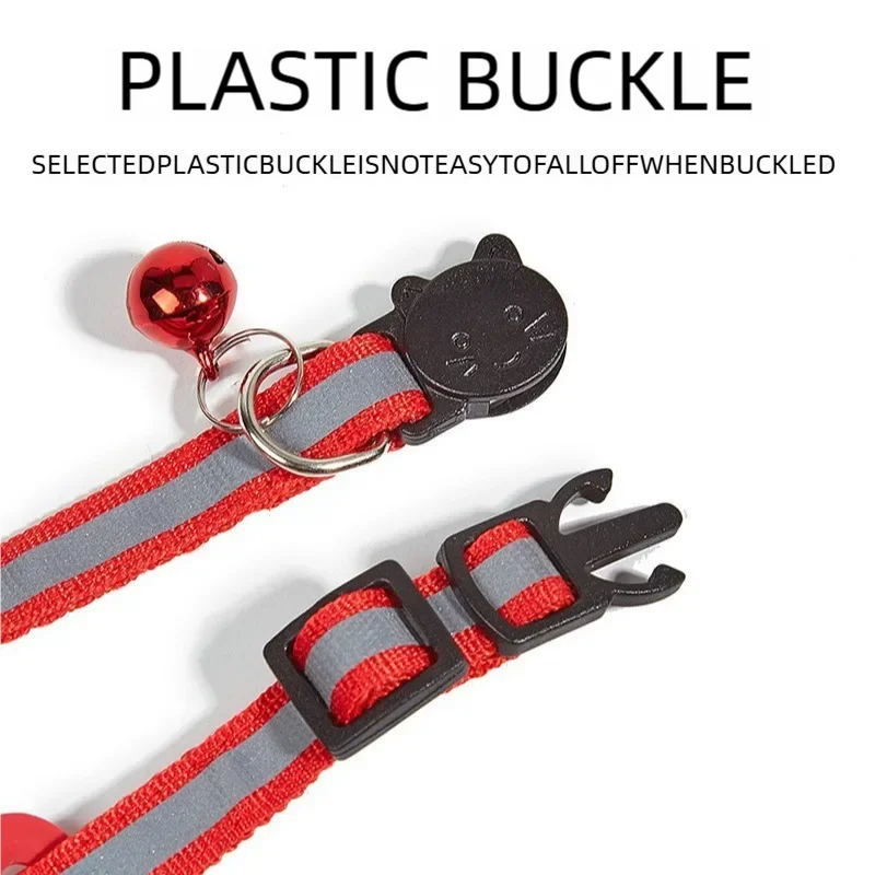 12 Colors Reflective Cats Bells Collars Adjustable Dog Leash Pet Collar for Cats and Small Dogs Pet Supplies