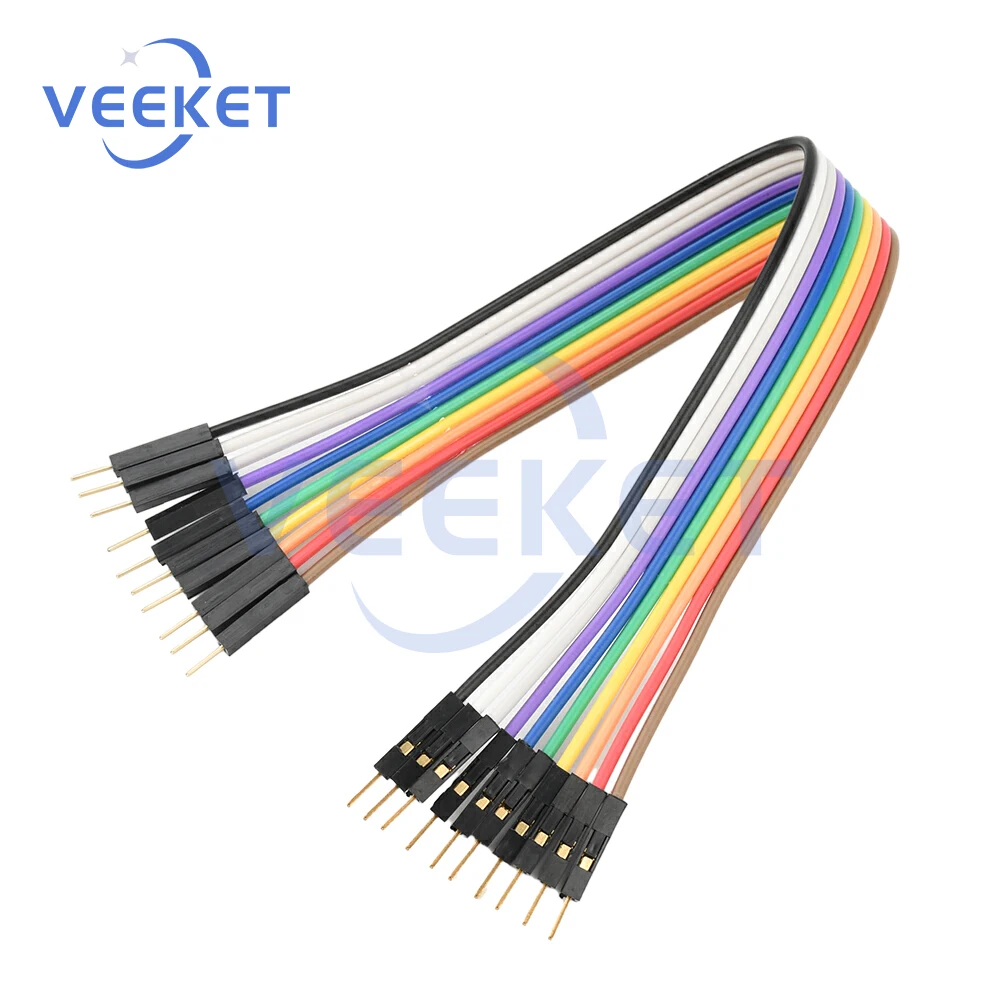 10PIN النحاس النقي دوبونت خط موصل 20 سنتيمتر 30 سنتيمتر أنثى إلى أنثى ذكر إلى ذكر ذكر اللون كابل 2.54 محطة #4
