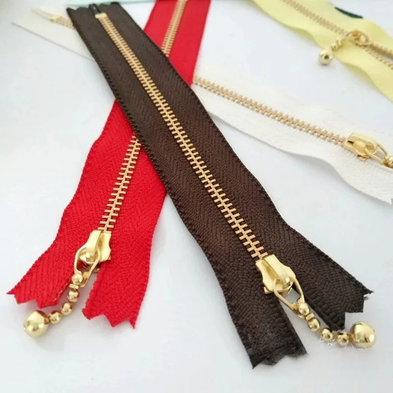 Imagem -05 - Ykk-metal Zipper para Costura Dourado Decorativo Água Drop Slider Pull Close End Craft Acessório Faça Você Mesmo Bolsa 12 15 20cm 100 Pcs por Lote