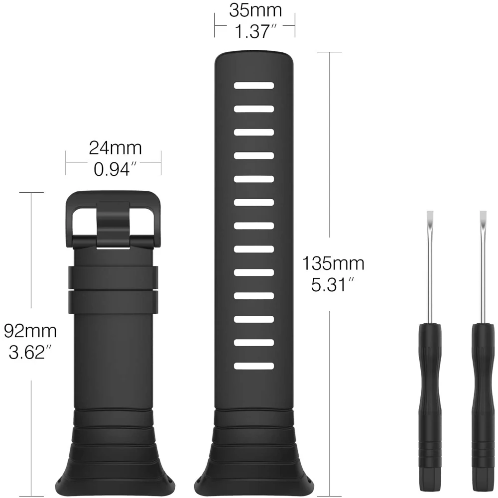 Banda de relógio de substituição de silicone de borracha para suunto núcleo serie relógio acessório pulseira de pulso metal fecho compatível esporte banda