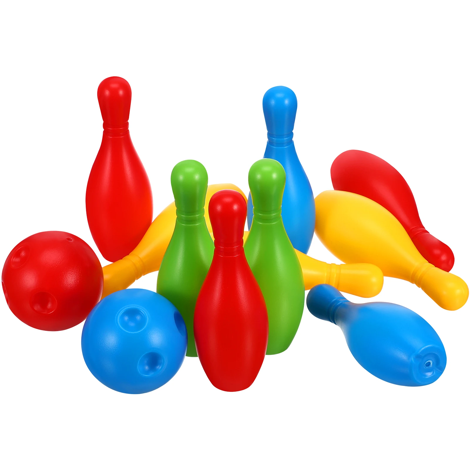 Children Bowling Set Indoor Outdoor Games Educational Ball And Pins Bowling Toys Plastic Gutterball Funny Bowling (Random Color)