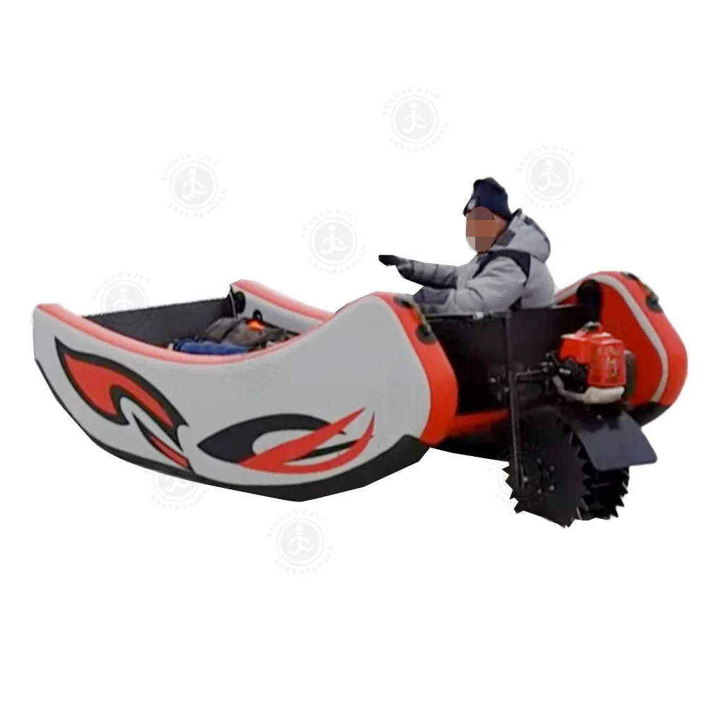 

Snow Drop Stitch Inflatable Boat Durable Snow Towing Sled Inflatable Electric Sledge for Snow Sliding