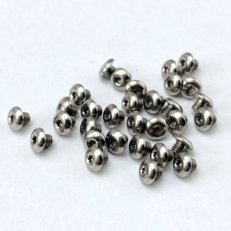 10pcs/lot 5 Sizes Titanium Alloy Knife Handle T6 Torx Head Screws M2.5 Thread Nails Fastener Rivets DIY Make Accessory Parts