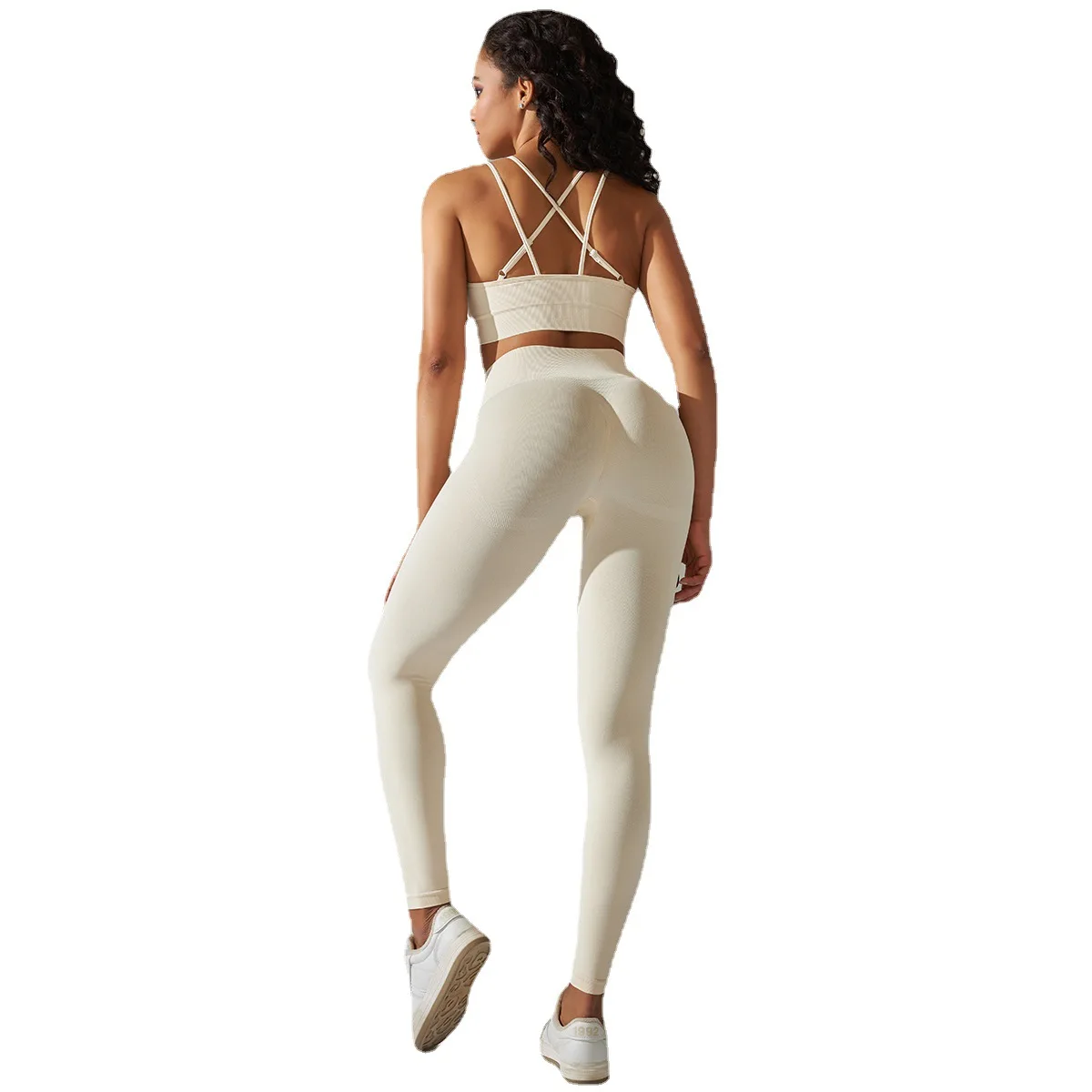 

Seamless Sexy Beauty Back Bra Vest Shorts Peach Yoga Clothes Sports Running Fitness Pants