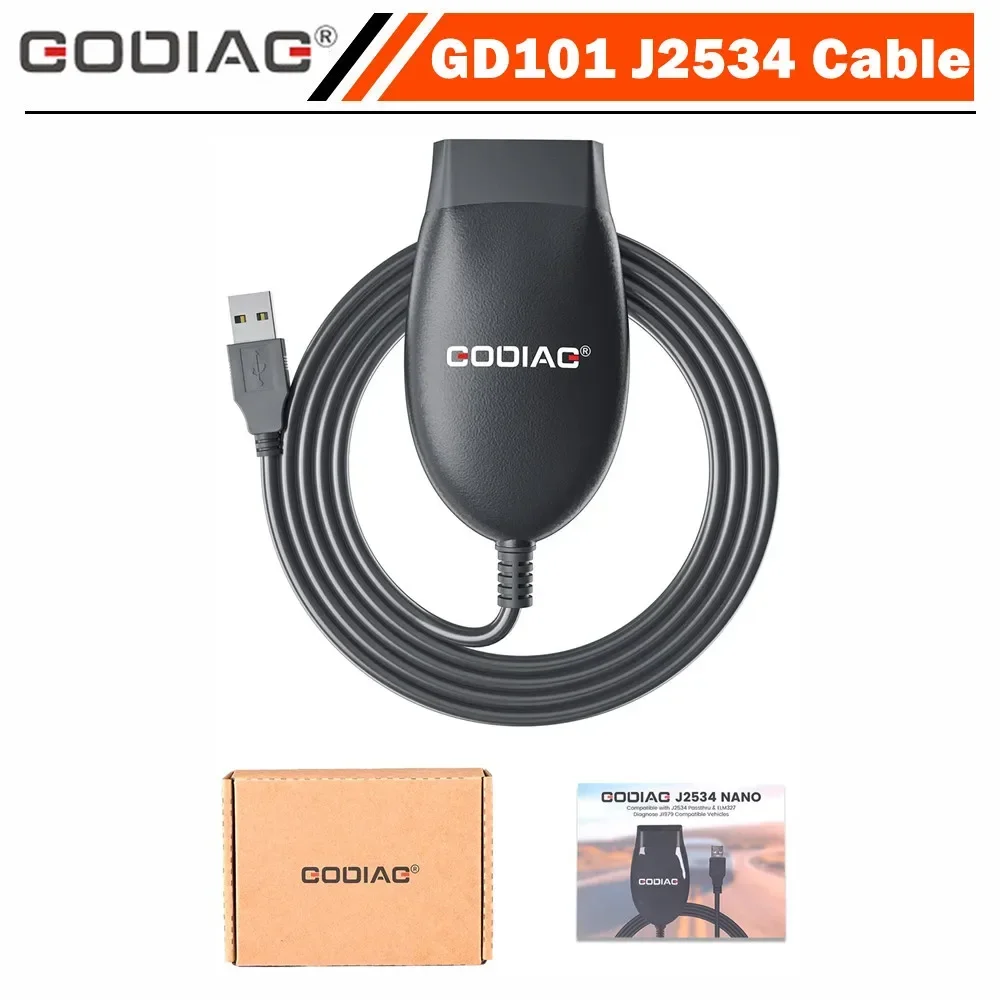 GODIAG GD101 J2534 Passthru Diagnostic Cable for FordMazda/Honda/Toyota/Renault/Forscan/ScanMaster/SDD/PCM-Flash/ELM327/J1979