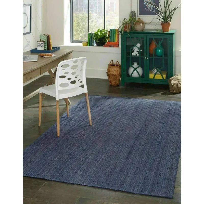 

Rug 100% Natural Jute Braided Style Rug Runner Reversible Living Modern Area Rug