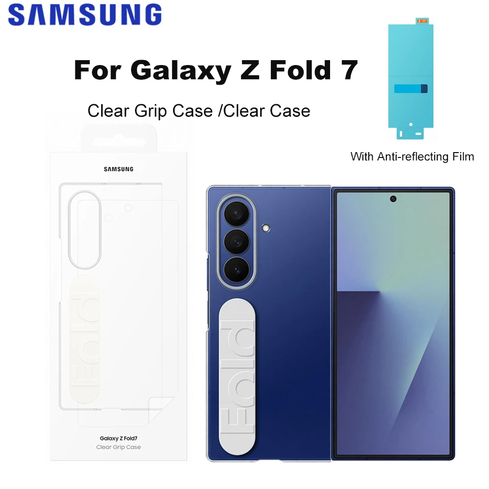 

Оригинальный чехол для телефона Samsung Galaxy Z Fold7, прозрачный чехол для телефона Galaxy Z Fold 7, прозрачный чехол с антибликовой пленкой EF-MF966