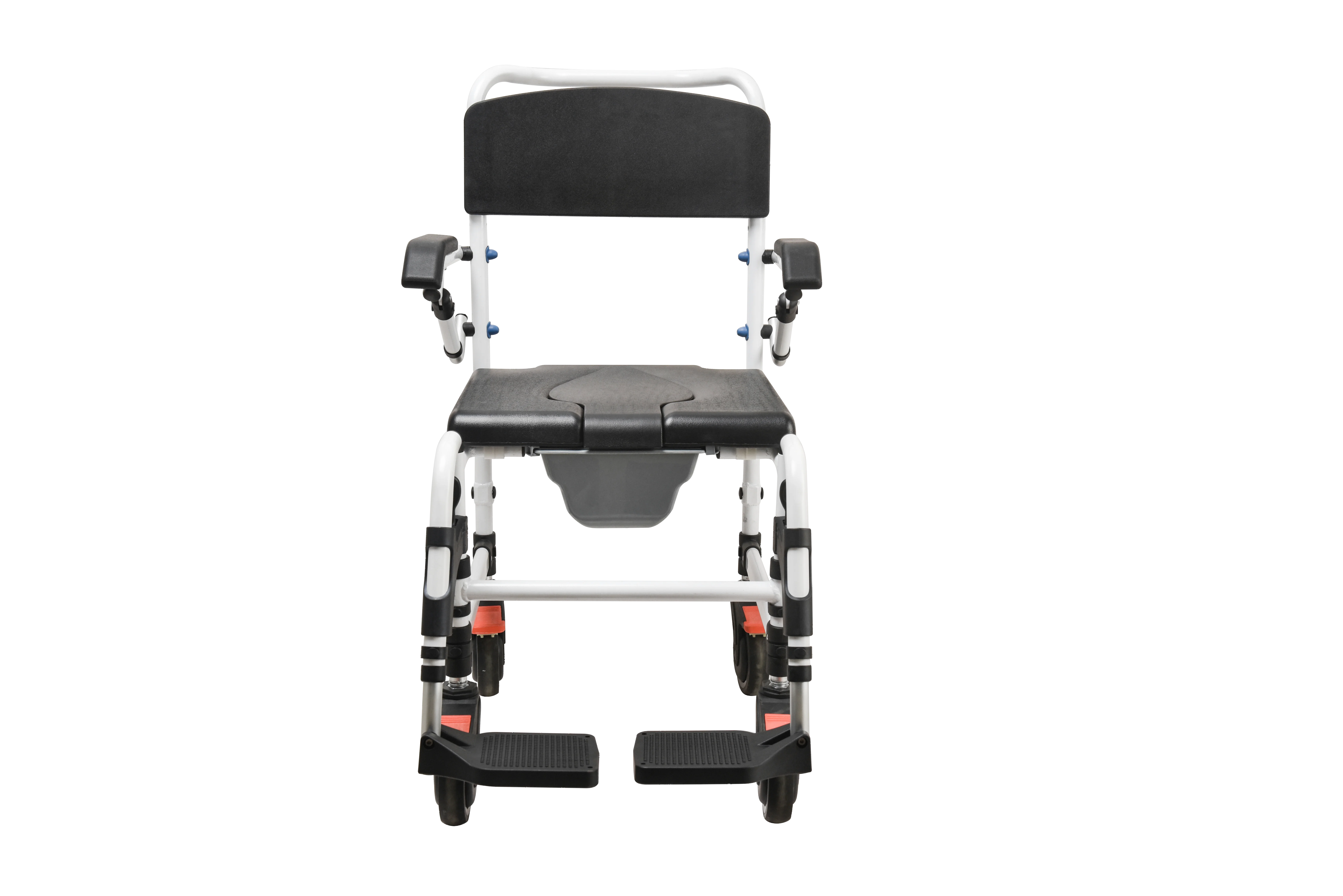 Lightweight Aluminum Commode Chair With Wheels For Bathroom Safety Rehabilitation Therapy Supplies Toilet Chair