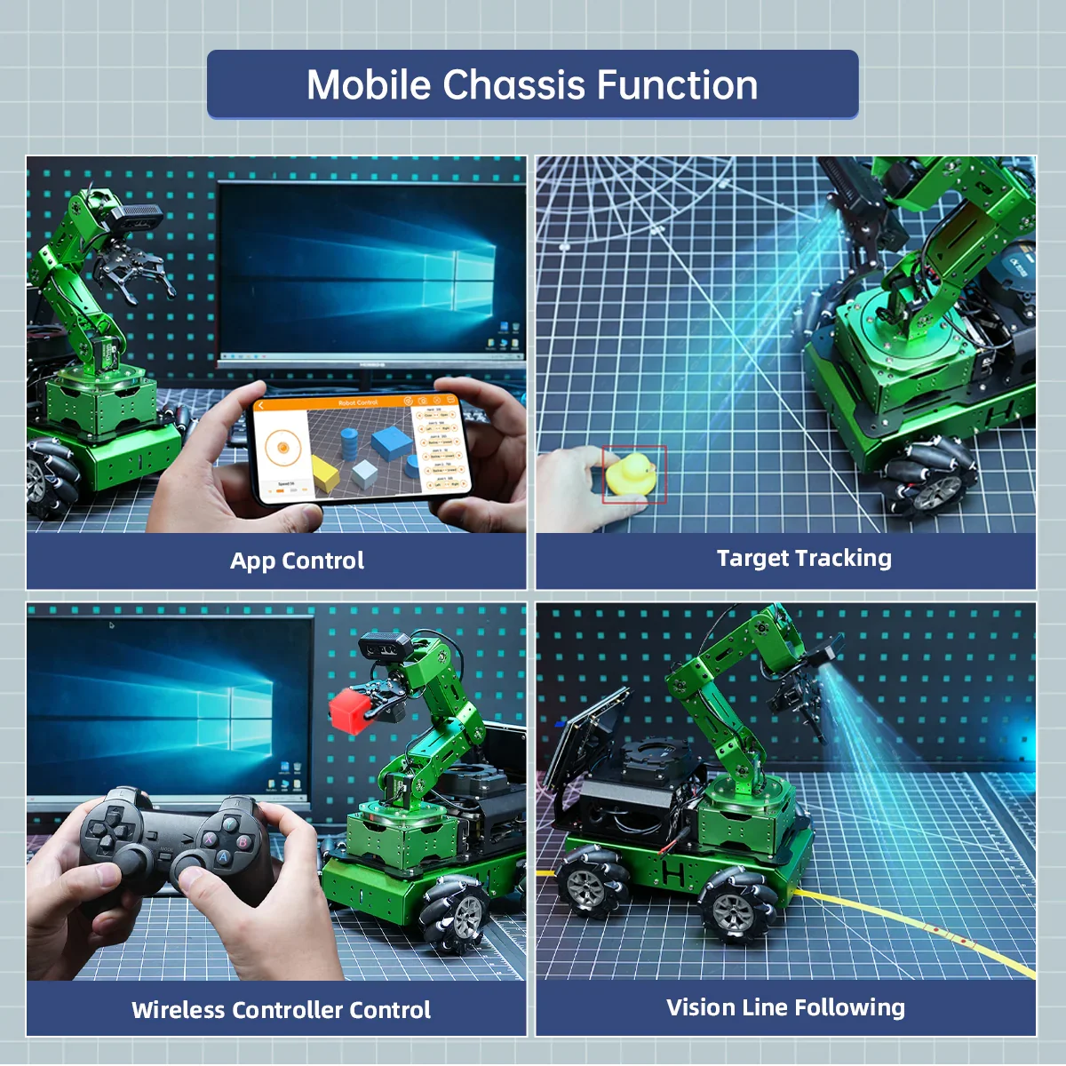 Hiwonder JetArm Pro: ROS1/ROS2 3D Vision Robot مع متعدد الأوضاع AI (ChatGPT)، الصوت والرؤية