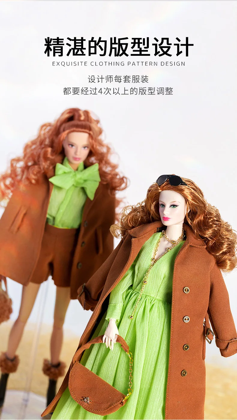 Supermodel Doll Clothes Suit Black Red Wedding Dress 32cm DollHouse DIY Dress Up Toys 1/6 Anime BJD Collector Birthday Gifts