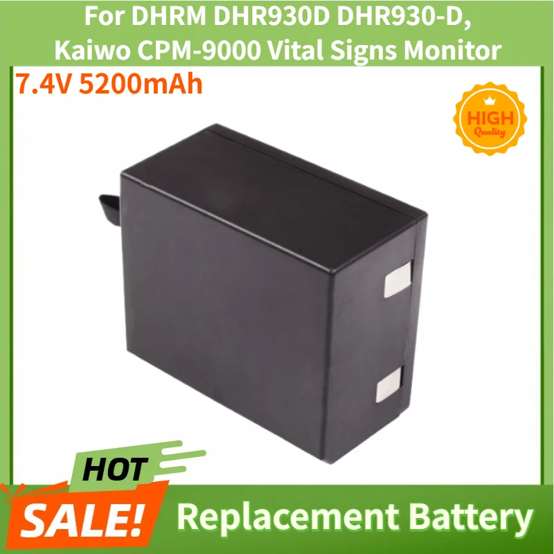 DHR930D High Quality Battery 7.4V 5200mAh for DHRM DHR930D DHR930-D,Kaiwo CPM-9000 Vital Signs Monitor Replacement Battery