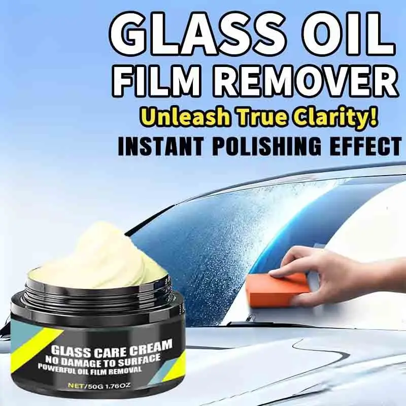 Car Glass Polish Coating Kit for Windshield Oil Film Removal Paste Car Glass Water Repellent Anti Rain Hydrophobic Cleaning Kits
