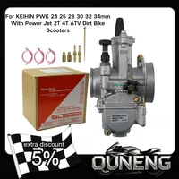 Para Keihin KOSO PWK 24 26 28 30 32 34mm 2T 4T 50-250cc con carburador de motocicleta de chorro libre ATV Quad Go Kart Dirt Bike Scooter