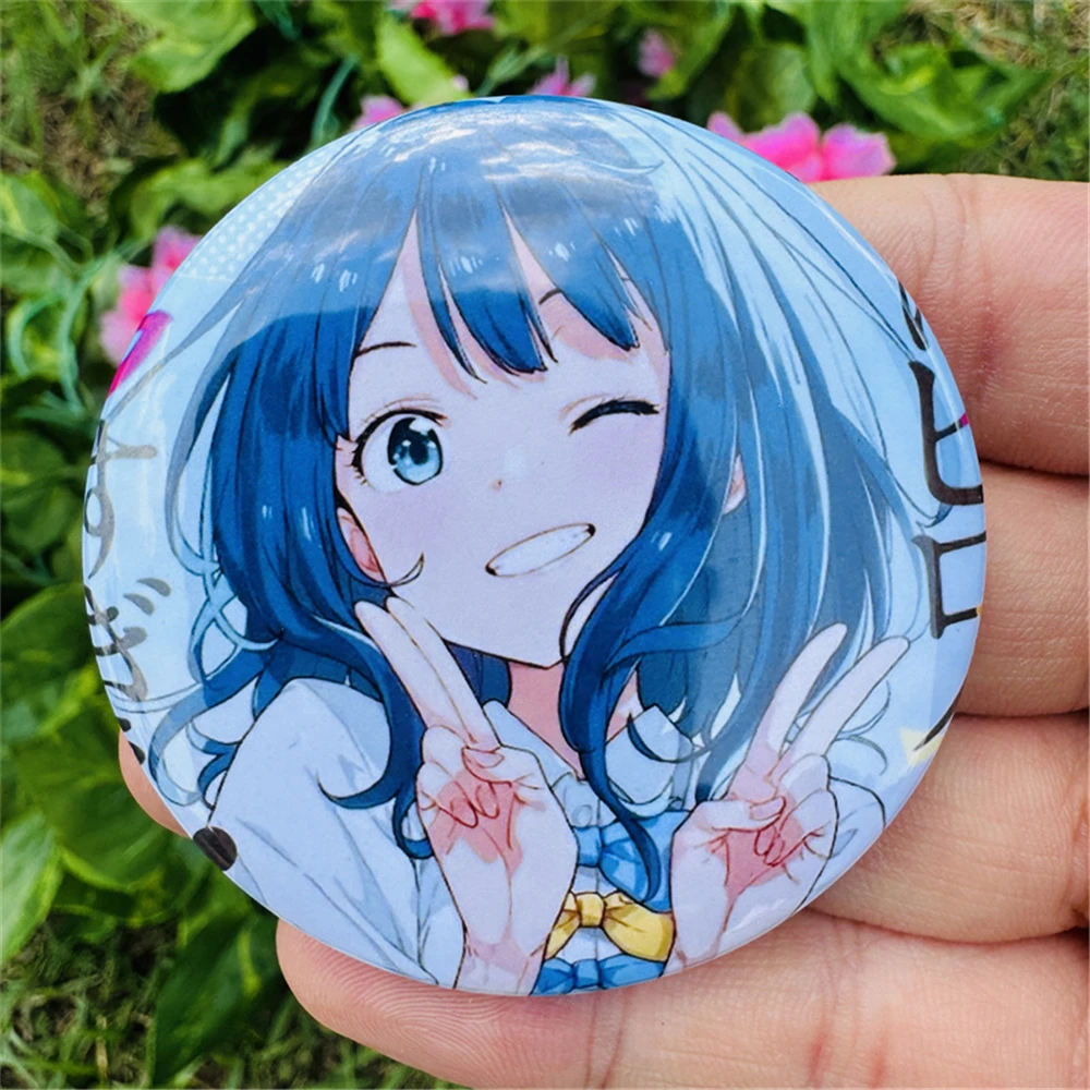 58mm Anime Makeine 너무 많은 패배 영웅 Yanami Anna 코스프레 의상 배지 핀 SPTE Tinplate 브로치 소품 선물