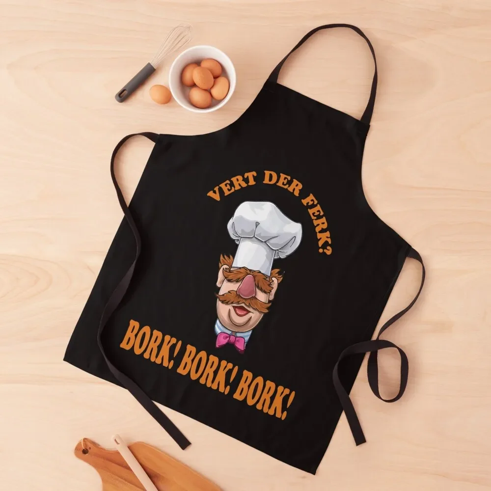 

The Swedish chef bork Apron barber uniform women's kitchens kitchen item Apron