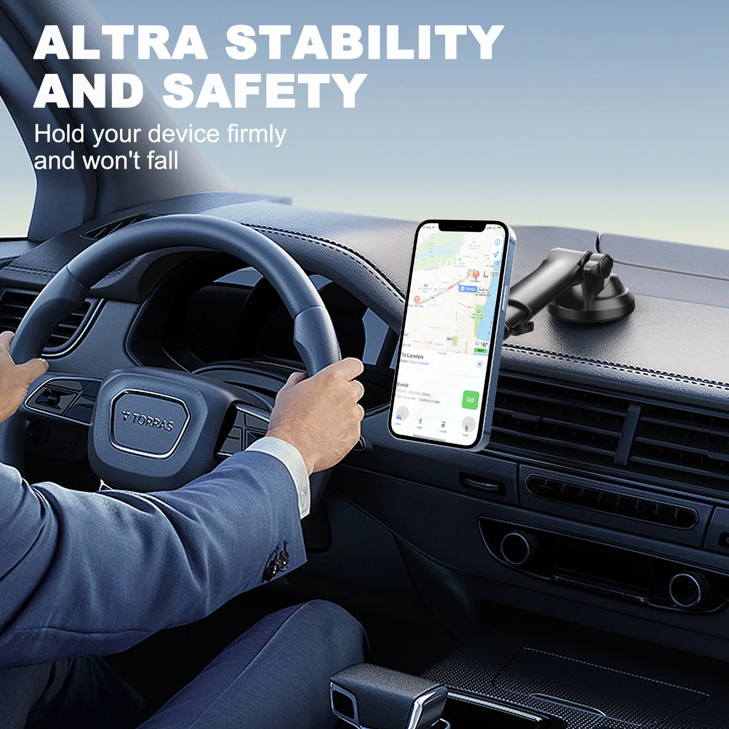 Suction Cup Car Dashboard Mobile Phone Holder Magnetic Car Windshield Cellphone Mount for iPhone 15 Magsafe Xiaomi GPS Brackets