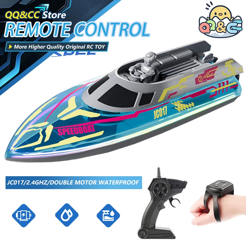 

JC017 RC Boats 2.4G RC Ship Model Kid Toy 20km/h High Speed Racing Gesture Dual Remote Control Ship Toys for Boys Children Gifts