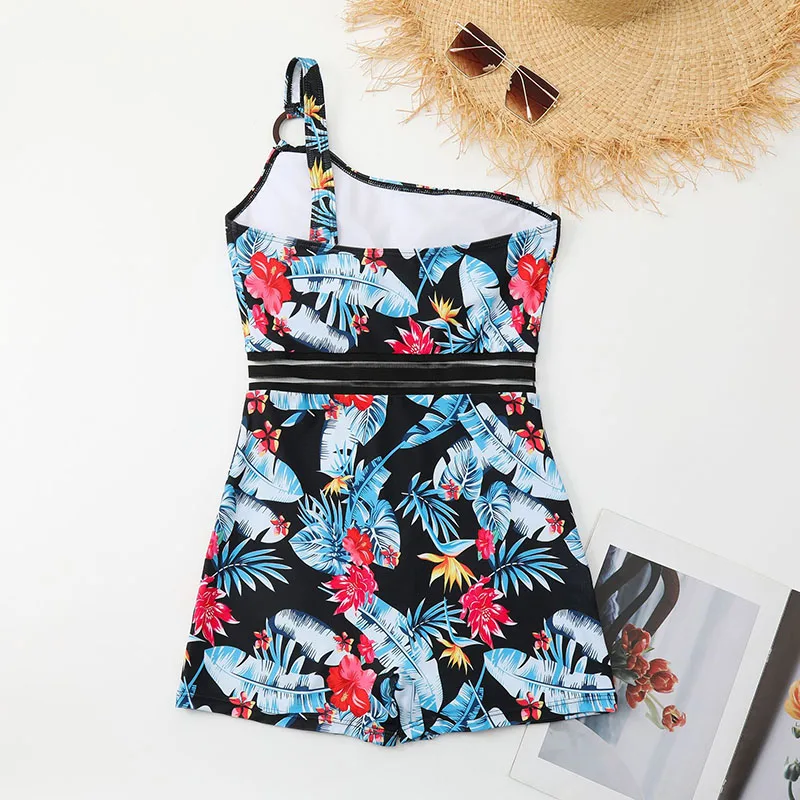 Bauhinia Women Printed One Piece Swimwear New High Waist Swimsuit Summer Beach Bathing Suit S~XL