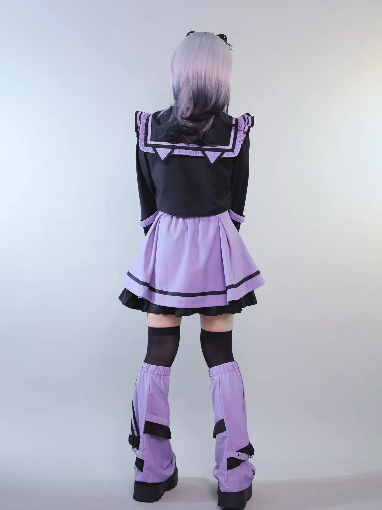 Girls Casual Set Japanese Subculture Mass-produced Y2k Set Black Purple JK Sailor Suit Girl Short Skirt Sets for Women