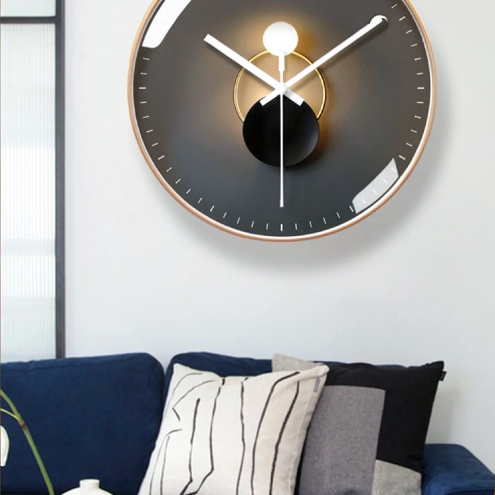 Modern Nordic Minimalist Wall Clock Silent Quartz Movement Luxury Hanging Timepiece Home Decor For Living Room Office