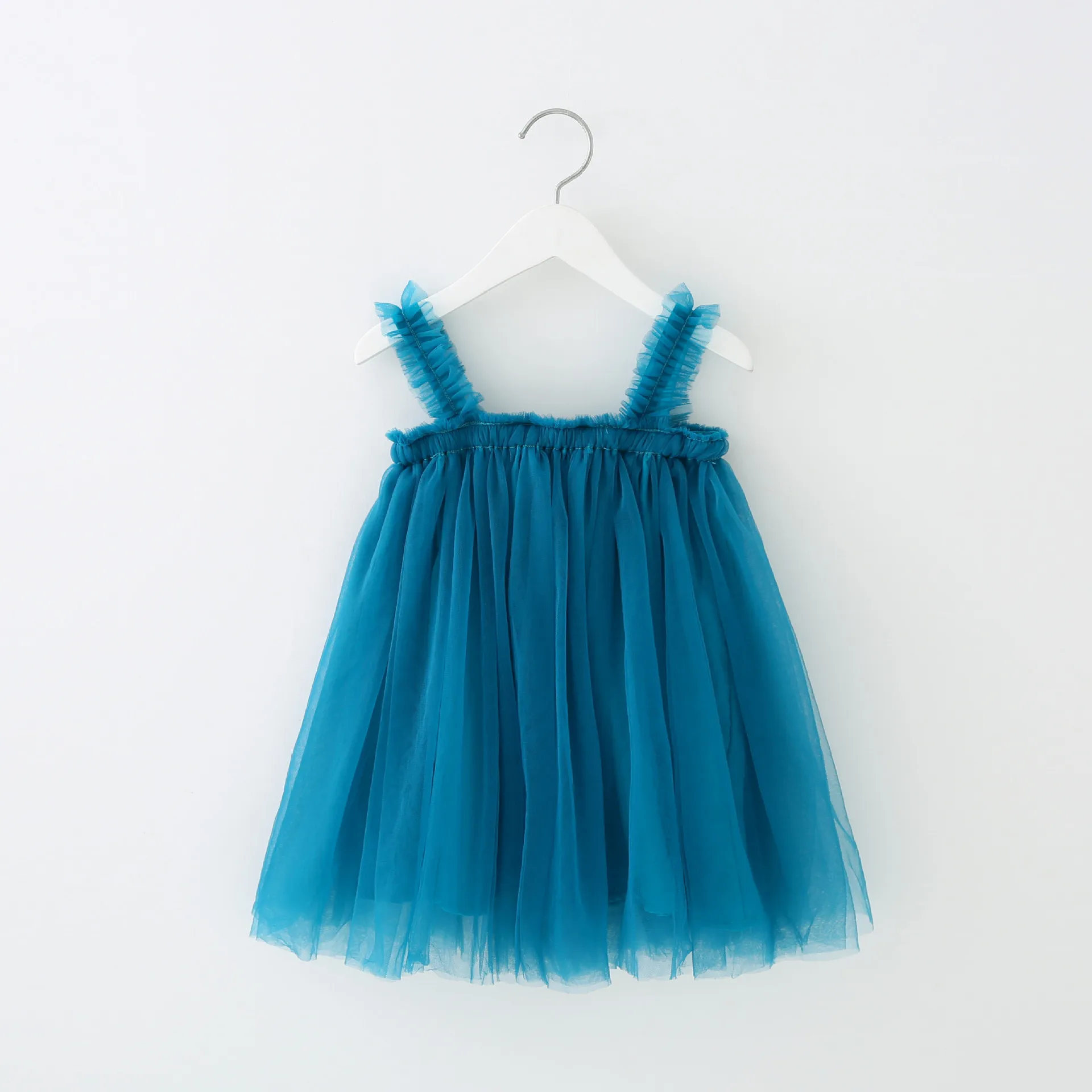 

Summer Girl Princess Dress for Children Baby Rainbow Tulle Costume Kids Sleeveless Strap Dresses Birthday Party Girls Clothes