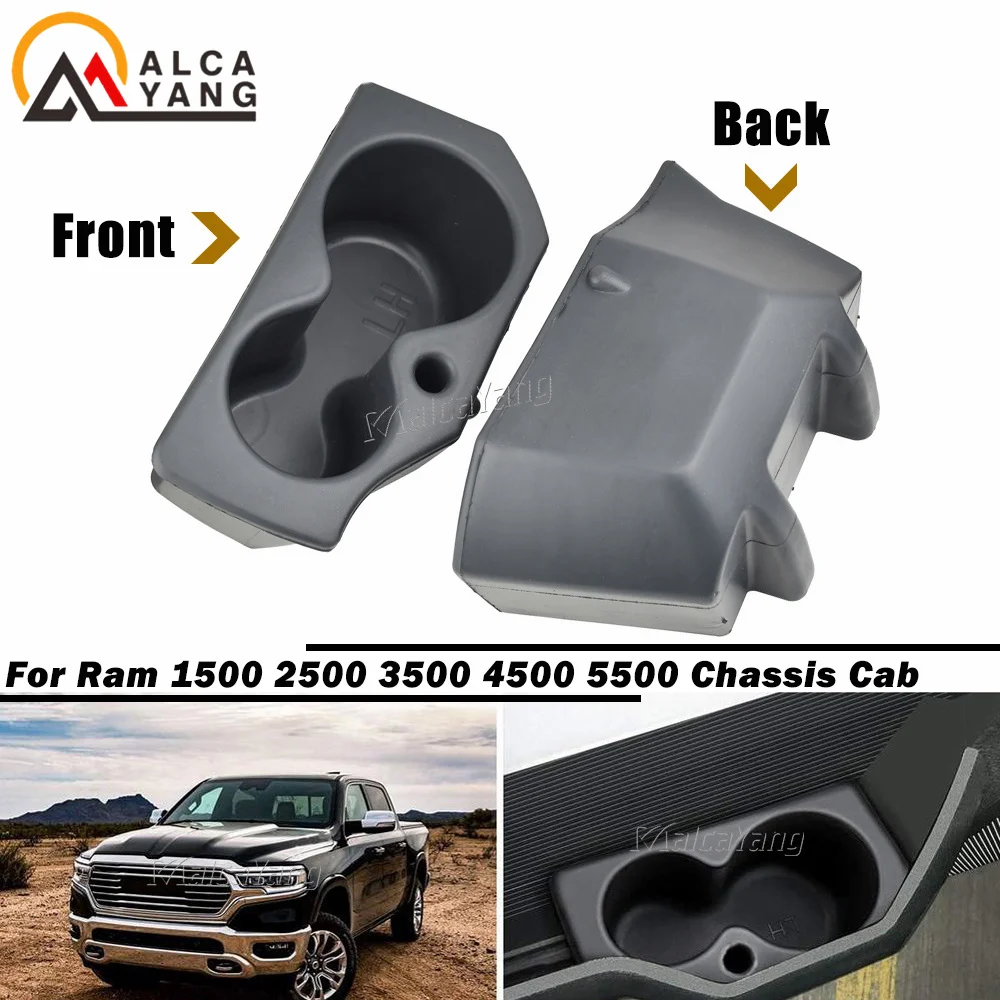 Left+right For Dodge Ram 1500 2500 3500 4500 5500 2009-2019 Car Center Console Water Cup Beverage Bottle Holder Coin Tray