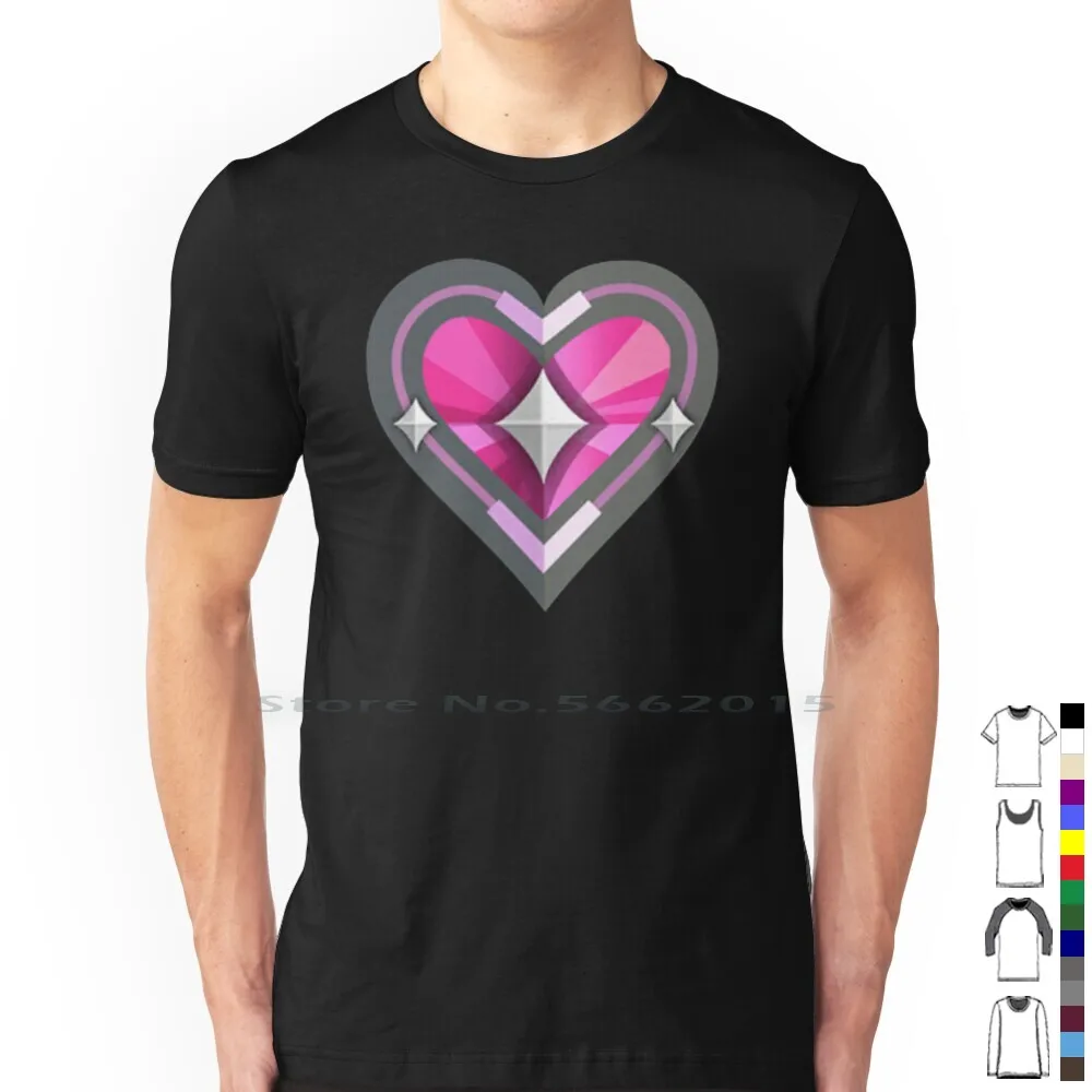 Pink Heart Rank T Shirt 100% Cotton Valorant Spray Glitchpop Vandal Phantom Unicorn Riot Games Twitch Fps Jett Neon Sage