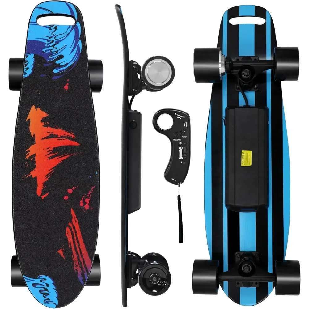 

Electric Skateboard with 350W Motor, 27" Eboard with Remote Control, 4 Modes Max 10Mph, 8 Layers Deck, Electric Skateboards