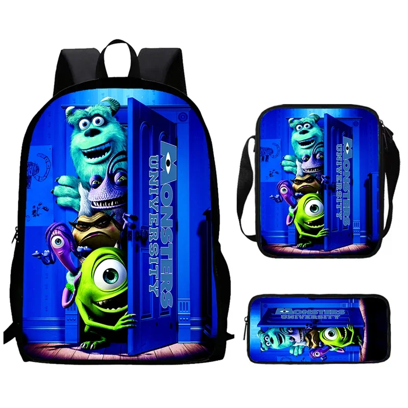 Cartoon Monsters Inc Child School Backpack With Shoulder Bags Pencil Bags For Kindergarten,Light Weight School Bags For Boy Girl