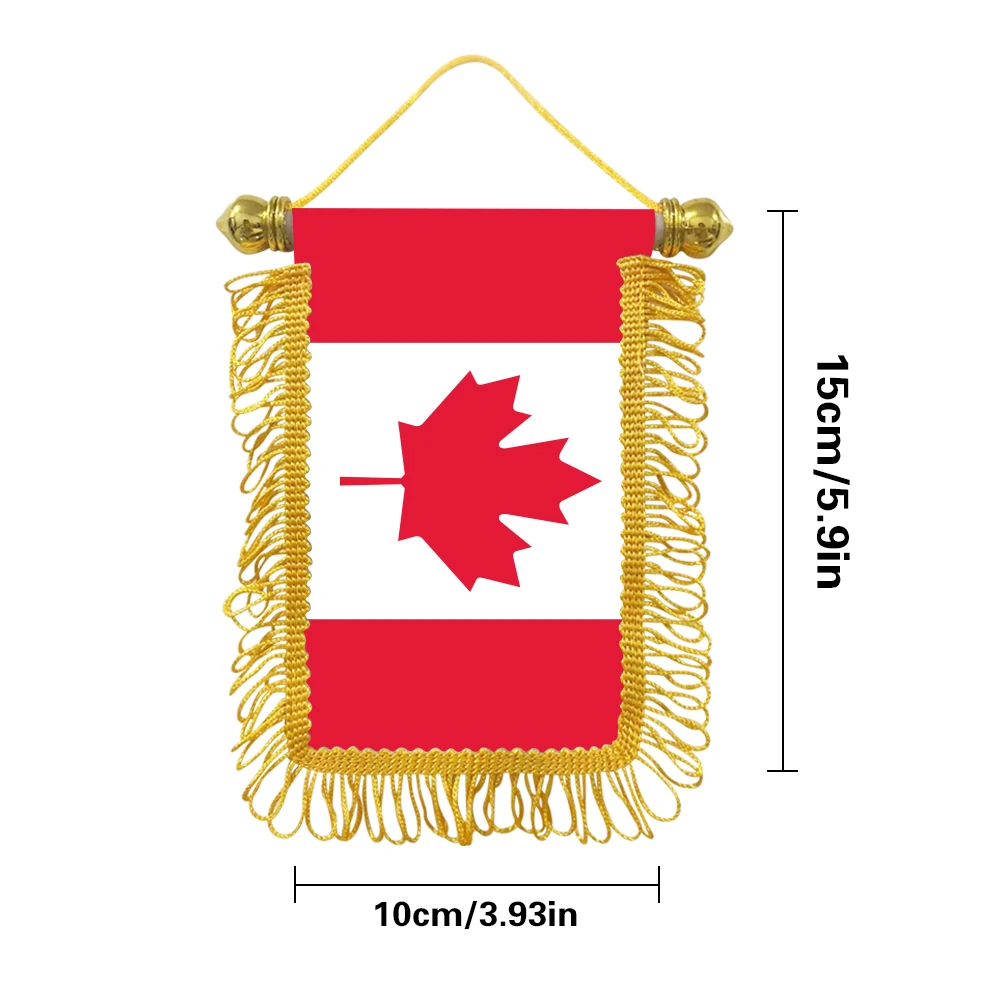 Canada small hanging flag 10x15cm triangular flag car decoration hanging flag double-sided pattern with suction cup