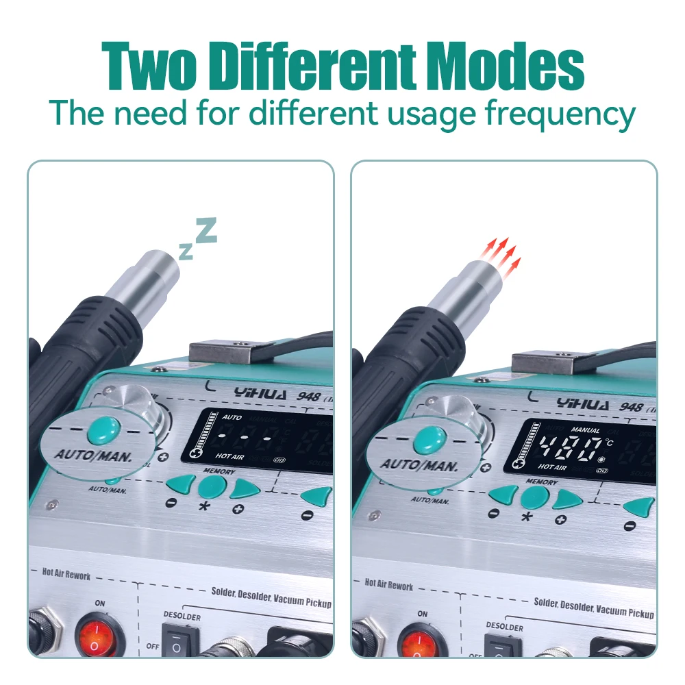 YIHUA-Station de soudage 948-II, odorà air chaud 4 en 1, stylo d'aspiration de fer à souder, station de dessoudage, expédi, outil de réparation de soudage, 780W